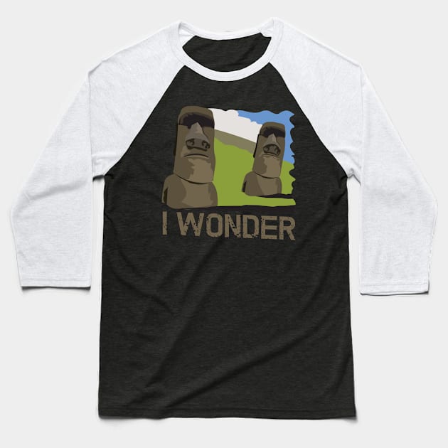 Easter island heads Baseball T-Shirt by mypointink